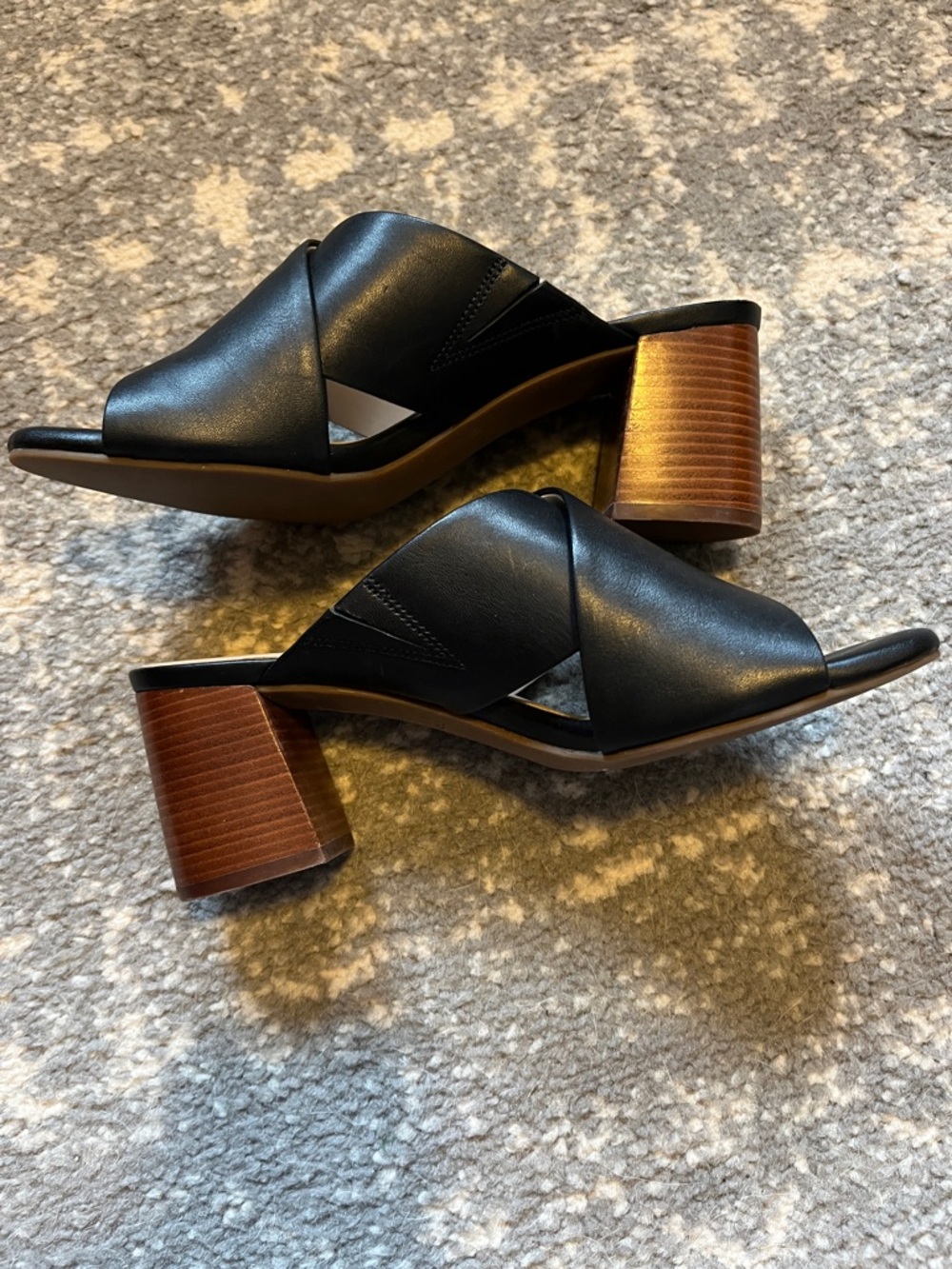 Cole Haan Black Crisscross Slip-On Mules - Picture 10 of 11